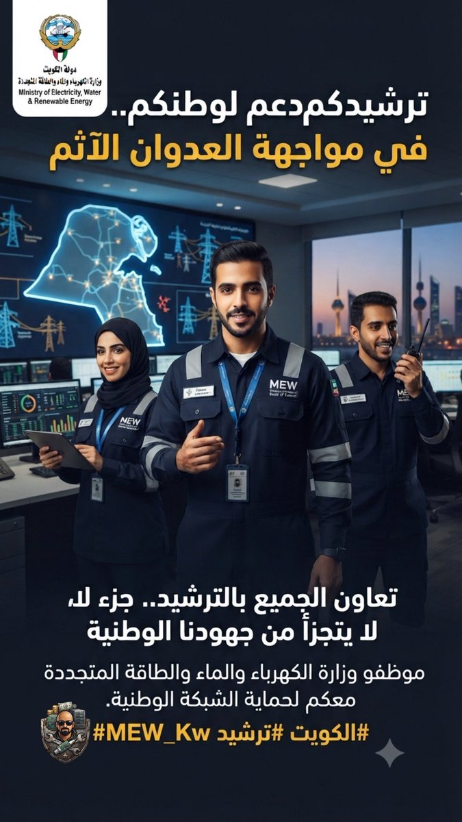 N_BUYABIS's tweet photo. خلونا ننشرها ونساهم مع الدولة والحكومة بترشيد الكهرباء والماء

نساهم لو بالقليل سواء اعاده التغريده او نشرها بكل مكان

قواكم الله
#وزارة_الكهرباء_والماء https://t.co/Yx5N1DZAF2