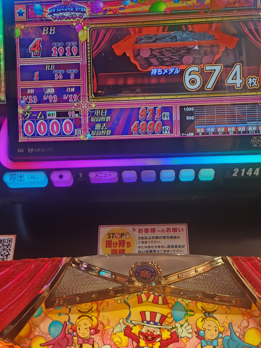 合算1/19？設定9かな？😂