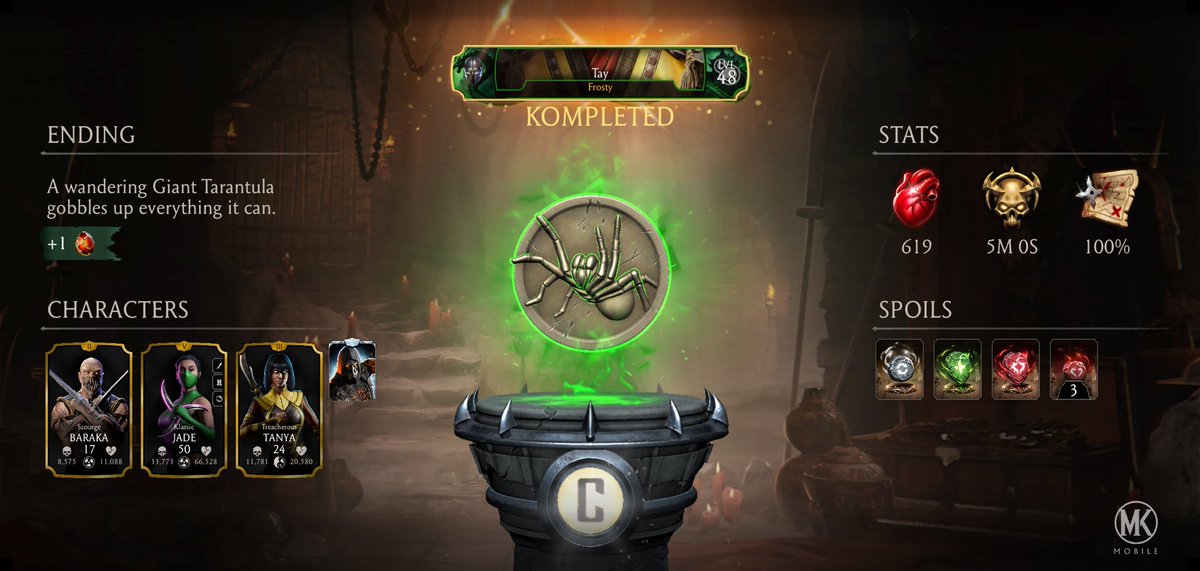 SavagePrince066's tweet photo. I just completed a Krypt Run in Mortal Kombat mobile! Check out my stats. https://t.co/3fKIbCriSL