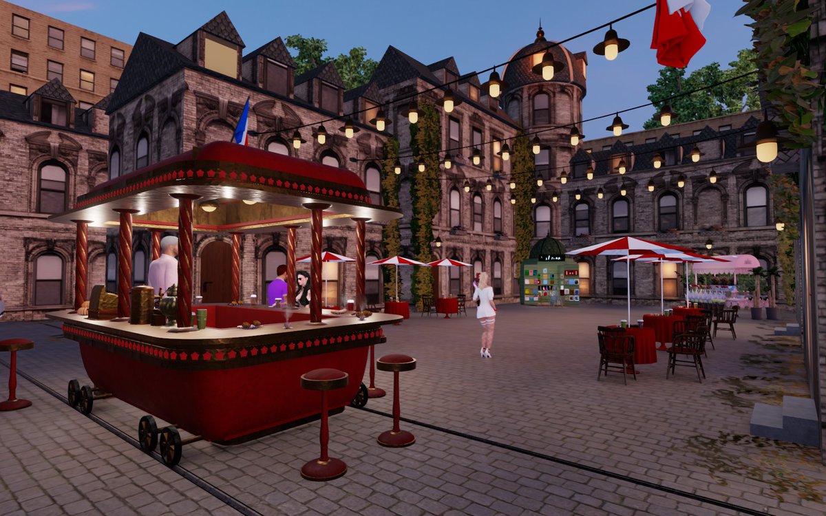 DrkNigh20746084's tweet photo. Almost done on this room. I keep trying to find new things to add that would say Paris. I just added a Marché aux Puces that I have not taken pictures of. Anyway here it is about 80% done. Would love some feedback #Build #3dxchat #3dxchatgame #3dxchat. #3dxchatgame #virtualgame https://t.co/JeDZoEJBQ7