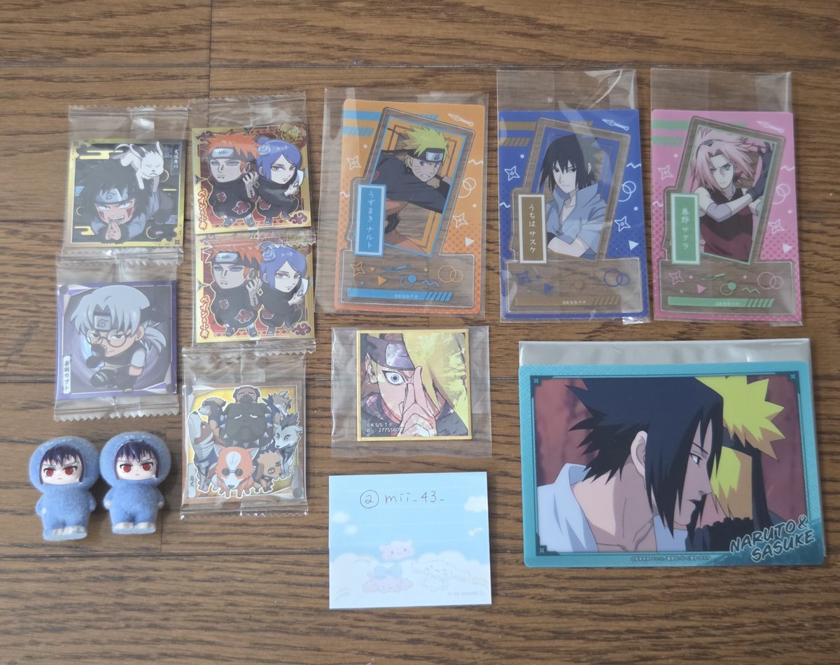 mii_43_'s tweet photo. ◆交換◆NARUTO　
ストーリーショットコレクション
スタンドポップ
豆ガシャ色紙
AmoCrepe アモクレープ
忍界シールウエハース
コラボカフェ 　等

【譲】写真のもの
【求】イタチ　異種なんでも

異種交換なんでも大丈夫です
検索からでもお気軽にお声がけください！

※ミニフィギュアは海外製のもの https://t.co/xQvhCAcZk6