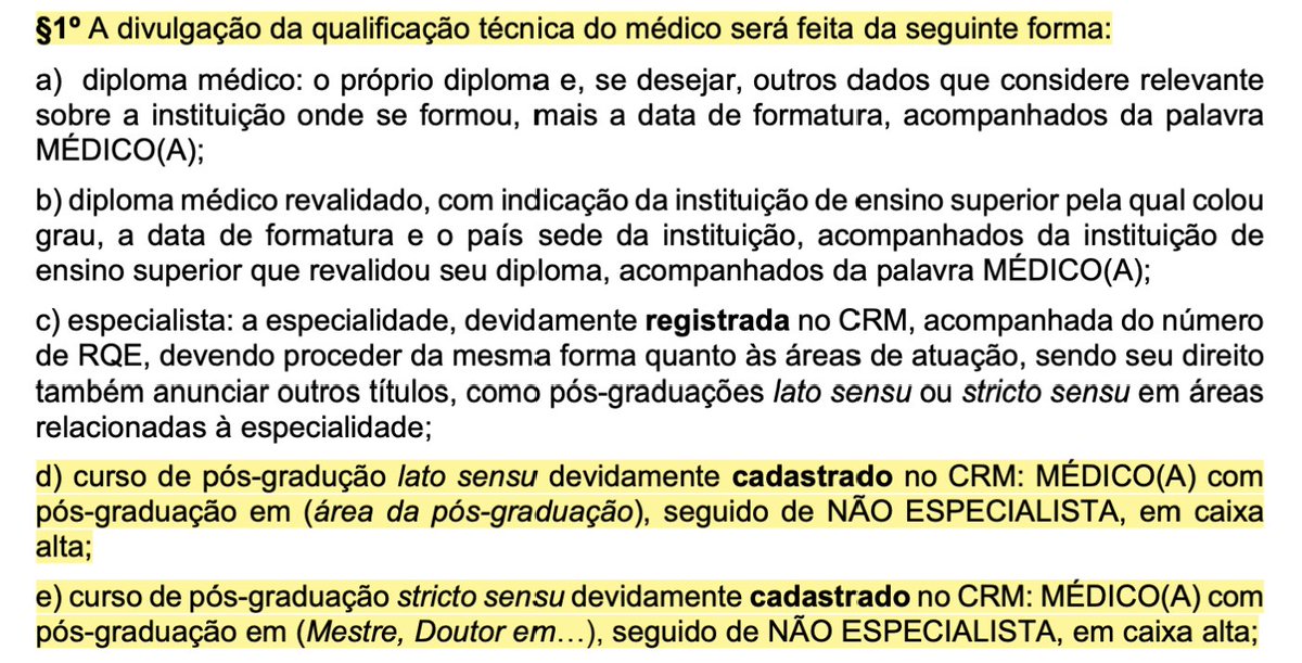 paulazubelli's tweet photo. E ainda estão cometendo infração ética, desrespeitando o art. 13, § 1º, alínea d, da Resolução n.º 2.336/2023 do CFM. Elas tinham que colocar “NÃO ESPECIALISTA” ao lado de “pós-graduada em XXX”... https://t.co/ovo44mghyN