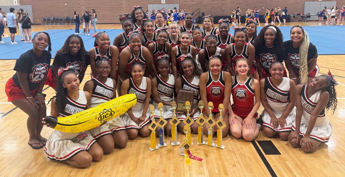 McKinleySports's tweet photo. Congratulations to our McKinley Bulldog Cheerleaders who brought home some serious hardware from their UCA Camp at Ohio State this week! 💪💪💪💪 https://t.co/HWiZZwgrsr