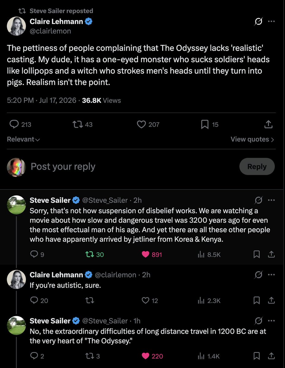 NigBaby69's tweet photo. Fun to see Sailer humiliate a moron https://t.co/OUbNsKo9IP