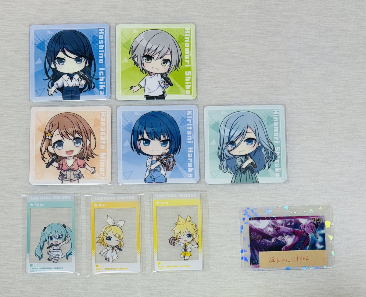 kiki_111232's tweet photo. 【プロセカ カラオケ コラボ JOYSOUND コースター アクリルカード 交換 譲渡】

譲:一歌 志歩 みのり 雫 ミク リン レン

求:コースター⇒こはね 杏
    アクリルカード⇒こはね or 定価+送料

よろしくお願いいたします。 https://t.co/uOqVITNUIi