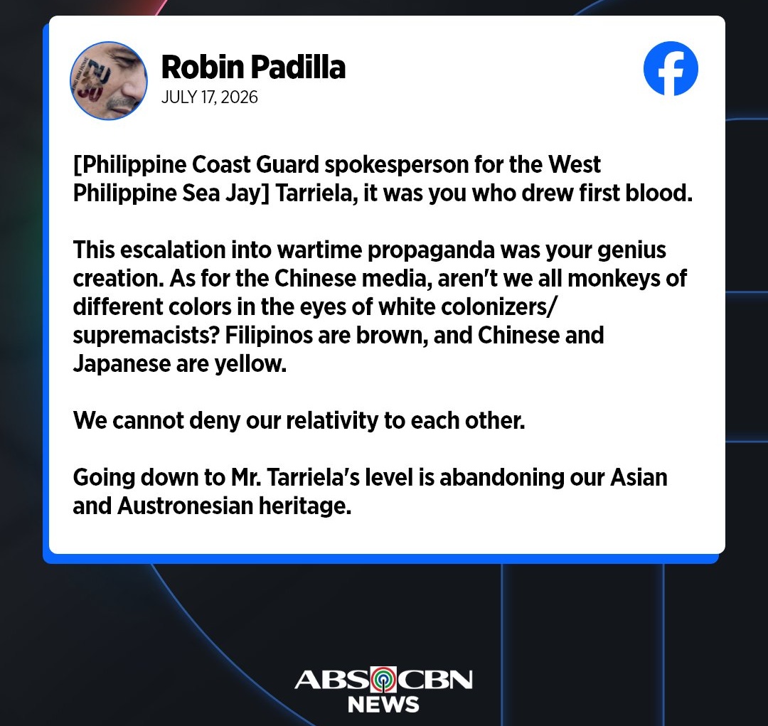 SaltAndReality's tweet photo. This is for you Tsinador Robin
1. Tangna mo kami unggoy
2. Hindi kita tatawagin unggoy kasi mas matalino unggoy syo
3. Hinalal ka ng mga Pilipino pero interes ng Tsina pinaglalaban mo
4. Hindi ka matatawag na unggoy pero siguradong sigurado TUTA KA NG TSINA! https://t.co/I3NwXEBDuO