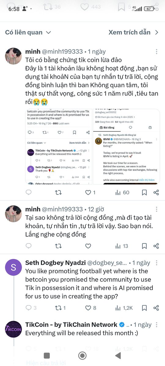 minh199333's tweet photo. @namchungtien @tikchain Tui đăng tố cáo nó chặn tk tui luon roi😂😂😂 https://t.co/fAhiy7Tx0W