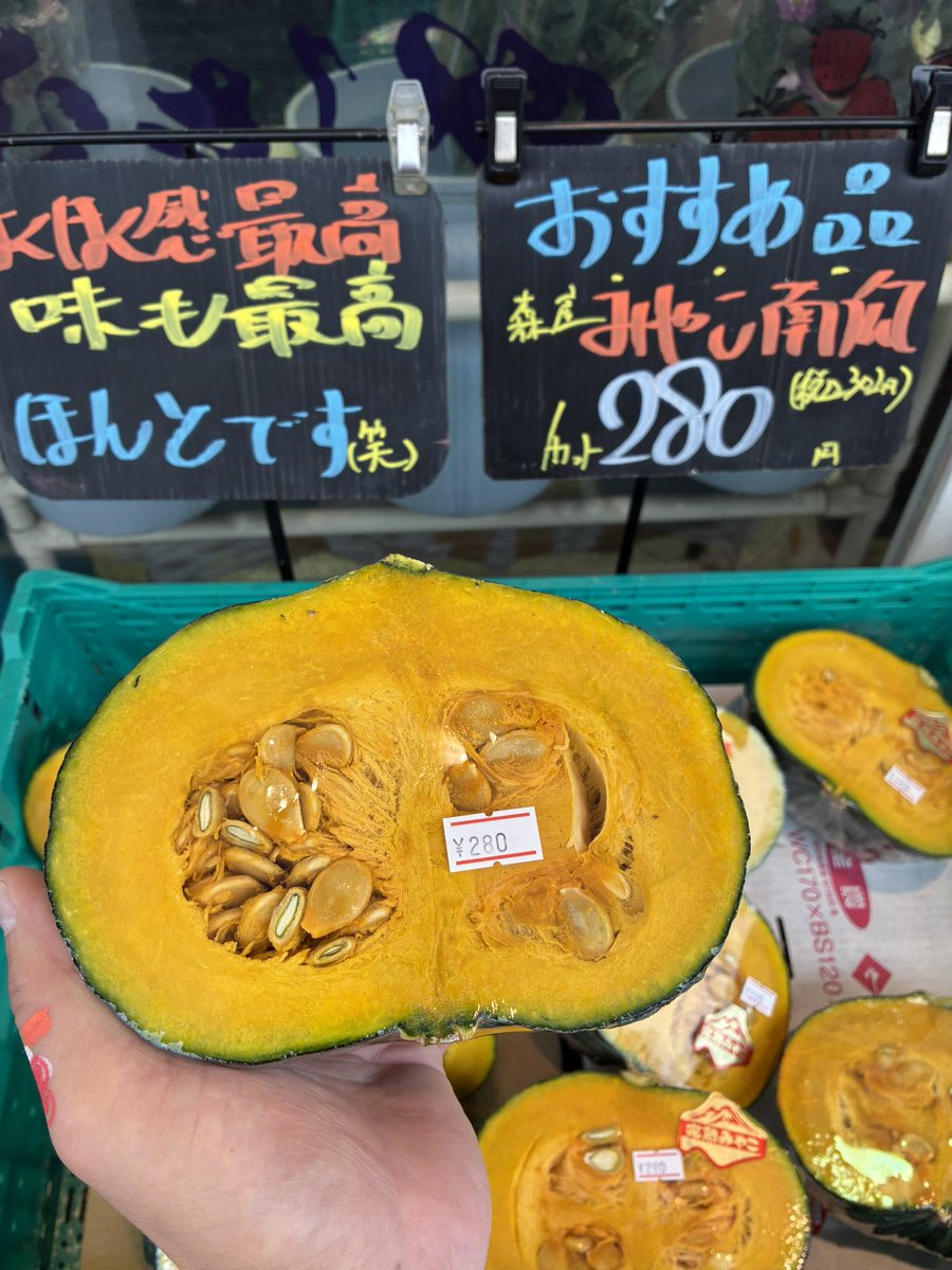 musashiya__6348's tweet photo. おはようございます☀️☀️
本日お買得商品です！
・道内産大根1本98円
・森産みやこ南瓜1カット280円
・七飯産青梅入荷！1k800円
・青森産ブルーベリー🫐1ﾊﾟｯｸ298円

ご来店お待ちしてます
宜しくお願いします😊☀️☂️ https://t.co/0vWR8vT5JD