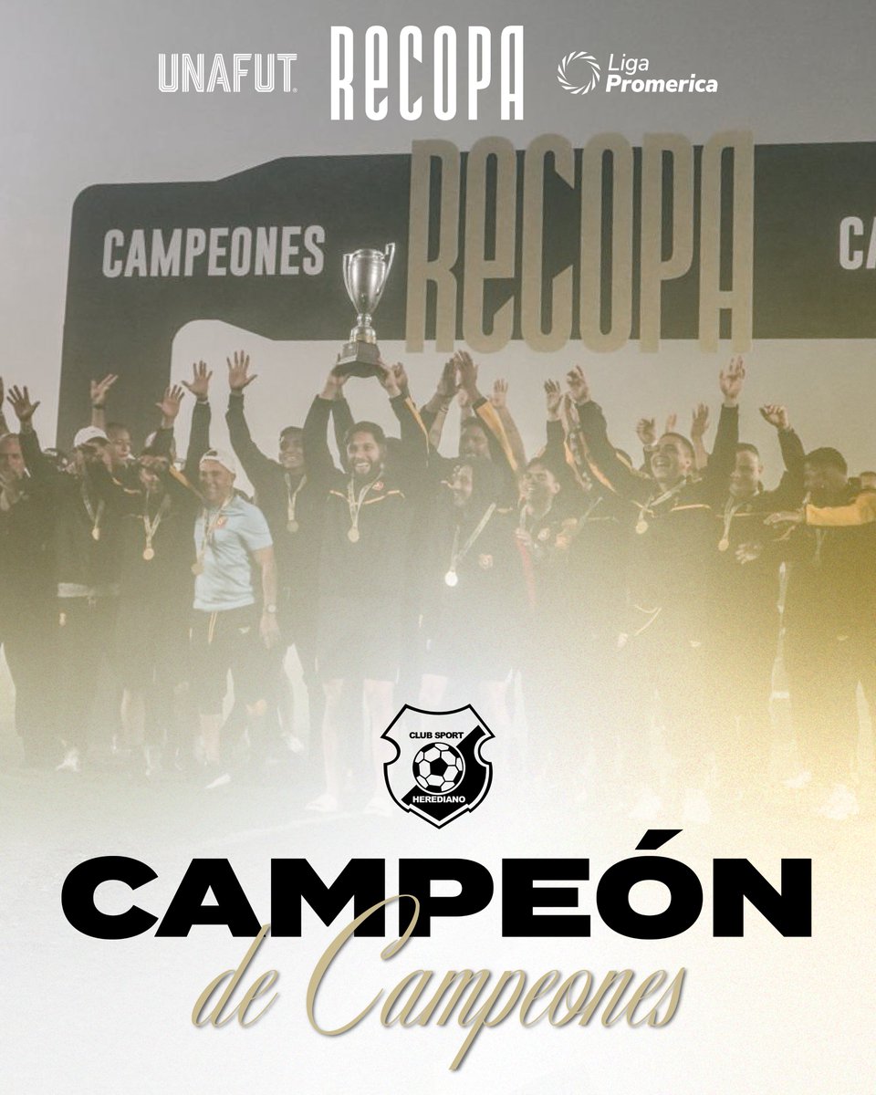 UnafutOficial's tweet photo. ¡Muchas felicidades, Herediano ! ❤️💛

El Team es el Campeón de Campeones 🏆👑 https://t.co/KQaRKDAypa
