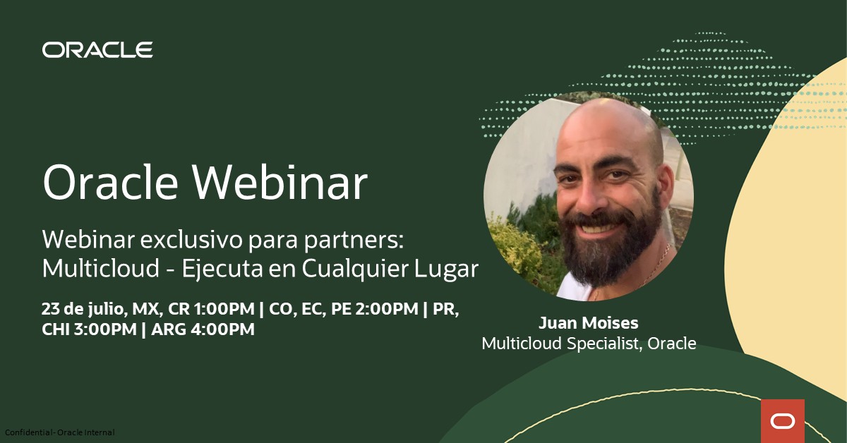 JSANCHEZG77's tweet photo. Exclusivo para partners de Oracle: descubre cómo posicionar la estrategia Multicloud de Oracle para clientes que utilizan Azure, AWS, Google Cloud y OCI. 

Amplía las oportunidades de negocio y ¡participa en el webinar!
https://t.co/tYcVuj2Aht https://t.co/echIAJRvS8