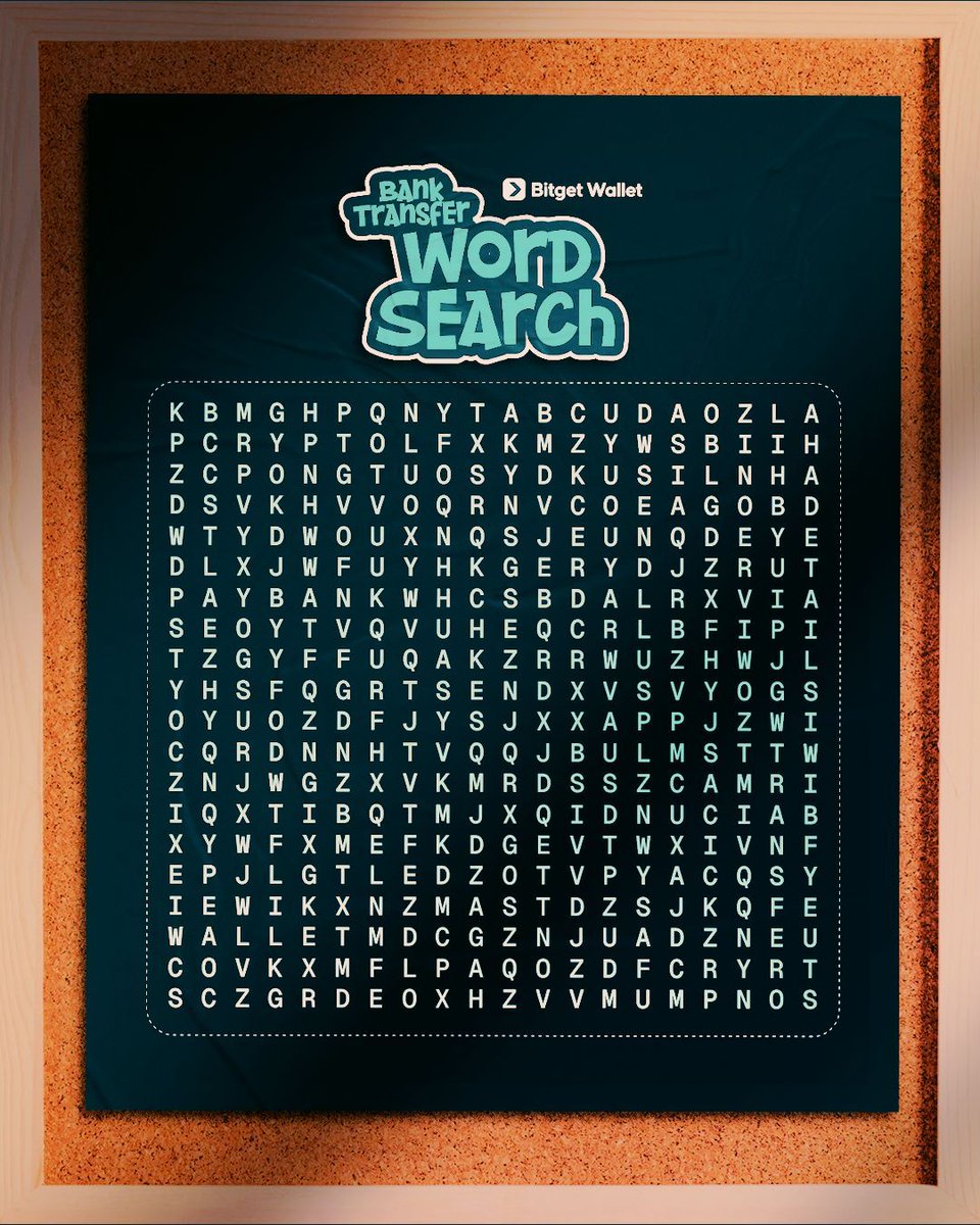 BitgetWalletAF's tweet photo. 🔍 Think you've got eagle eyes? 👀

Hidden in this word search are 10 Bank Transfer-related words. 💸

How many can you find? Drop your answers in the comments! 👇

🎁 Find all 10 words correctly, and you just might get a surprise DM from us. 😉✨ https://t.co/nDVPlPi2fC