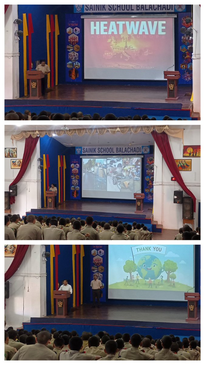 ssbjam11's tweet photo. A presentation on "Heatwaves in Europe and its Effects in India" was given by Mr. Raghesh Nair, HOD, Social science as part of Faculty Enrichment Lecture on 18/7/2026. All teachers and cadets witnessed the event. https://t.co/uR9bBY6SR0