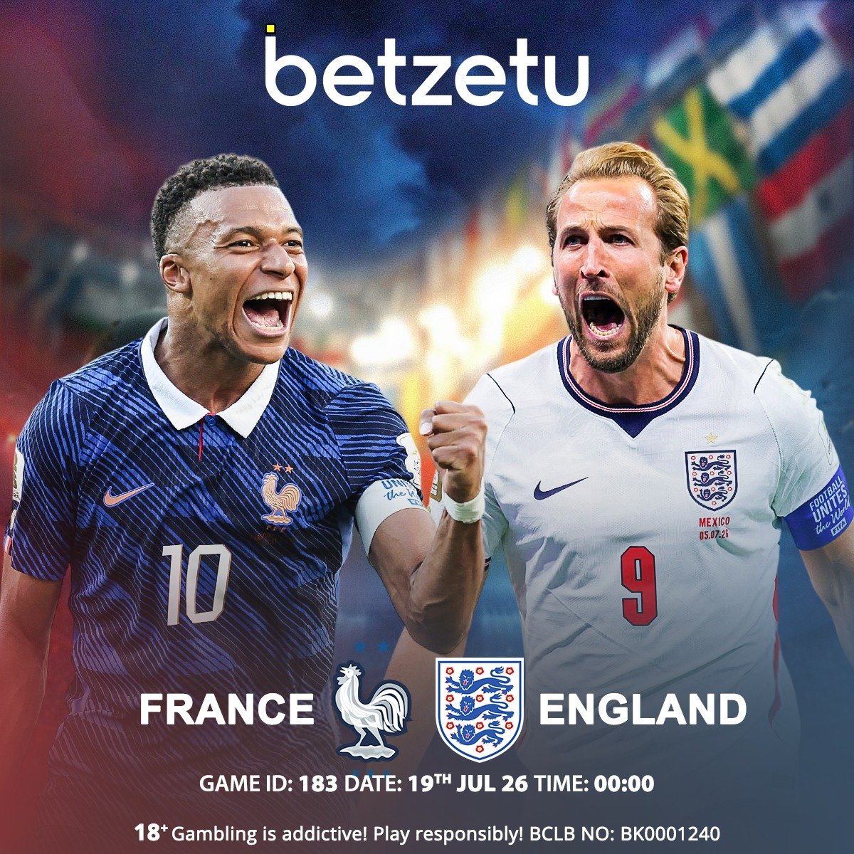 BetZetu's tweet photo. World Cup ⚽

Vipi Champez ! Hi sii friendly match, France 🇫🇷 na England 🏴󠁧󠁢󠁥󠁮󠁧󠁿 wana go head-to-head ku fight for position 3 kwa World Cup. Una cheki team gani iki toka na bronze🥉Champez?👀Piga analysis yako vifiti na uwekelee.Weekendi IBAMBE NA WORLD CUP 🌍🥳🎉.

To place your Bet 👉 https://t.co/uLC4PUTcb9

#betwithus #betzetu