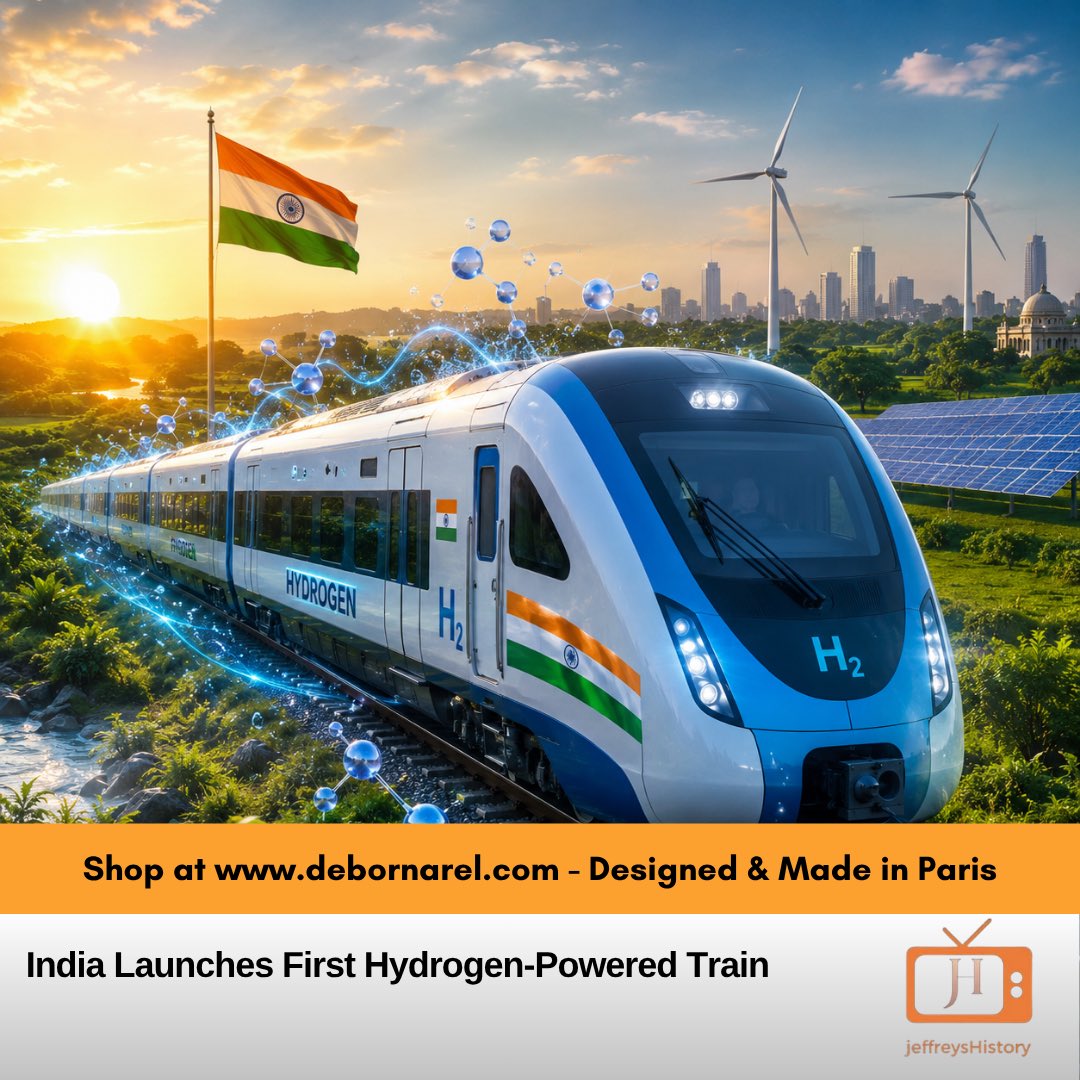 jeffreysHistory's tweet photo. #news India has launched its first domestically developed hydrogen-powered passenger train, marking a major step toward cleaner rail transport. Operating in Haryana, the train uses hydrogen fuel cells to generate electricity, with water vapour as the direct emission,
1) https://t.co/ufqlSoBWo6
