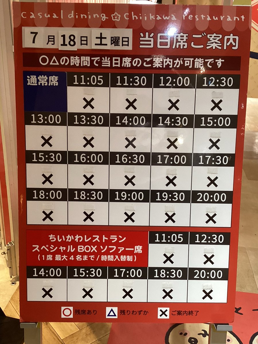 常設店「ちいかわレストラン」 本日 7/18 （土）オープンいたしました