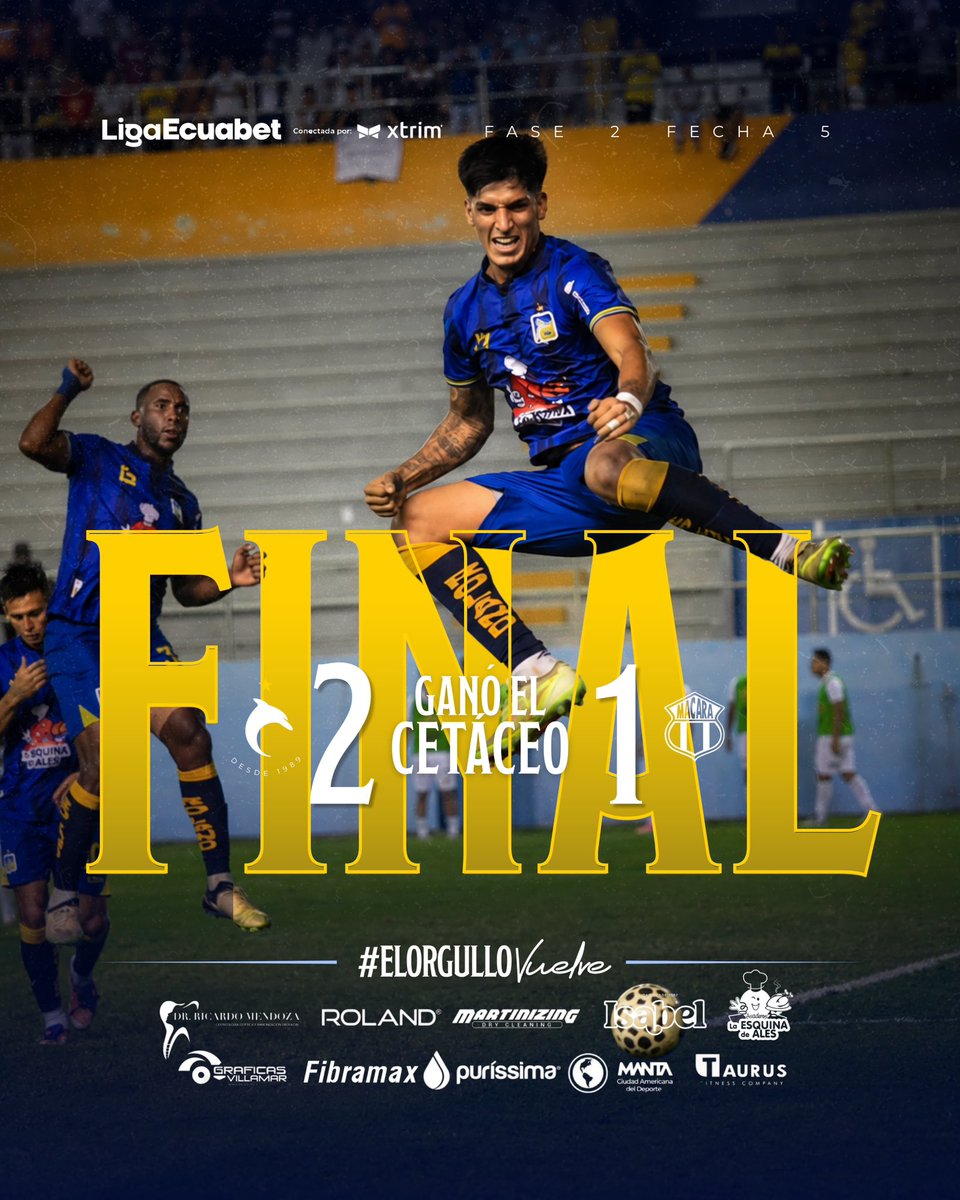 DelfinSC's tweet photo. ¡GAAAAAAAANAAAAAAMOOOS! 💙💛

⏰90’ ST Final de partido en el Jocay. 

¡VAMOS DELFÍN! 🐬

#DSC /2-1 #MAC 

⚽️ Ayunta
⚽️ Ayunta 

#ElOrgulloVuelve #MantaEsCetáceo #LigaEcuabet https://t.co/aITx0pObic