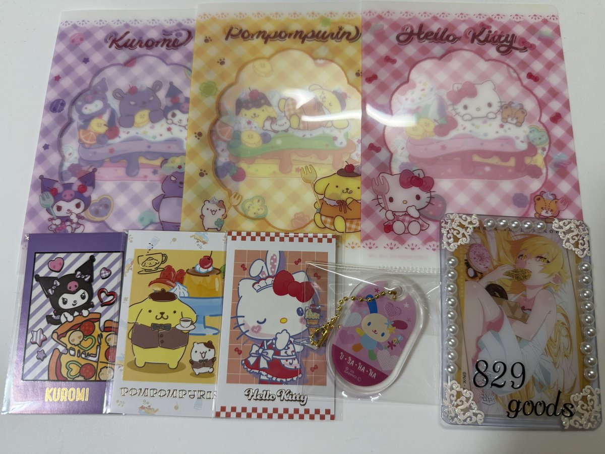 829goods's tweet photo. 【交換】サンリオ カードソフトクッキー ウエハースカード ステッカー クリアファイル

譲 ▶︎ 画像参照
求 ▶︎ カードソフトクッキー：ウィッシュミーメル、タキシードサム、こぎみゅん
同種・異種 ポチャッコ(未所持)

SPはSP同士。郵送📮での交換、纏めて優先です。 https://t.co/ZEz6naoK8j