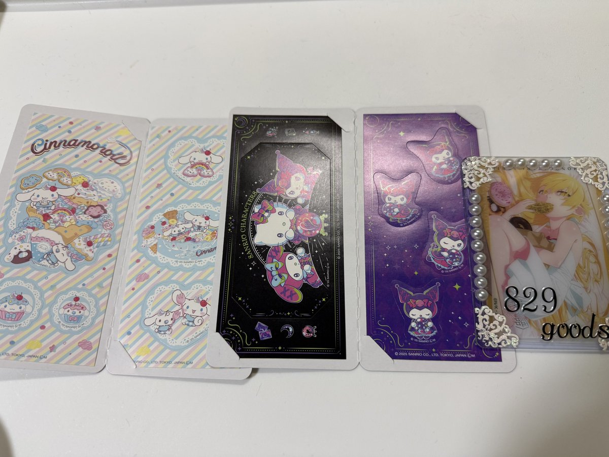 829goods's tweet photo. 【交換】サンリオ カードソフトクッキー ウエハースカード ステッカー クリアファイル

譲 ▶︎ 画像参照
求 ▶︎ カードソフトクッキー：ウィッシュミーメル、タキシードサム、こぎみゅん
同種・異種 ポチャッコ(未所持)

SPはSP同士。郵送📮での交換、纏めて優先です。 https://t.co/ZEz6naoK8j