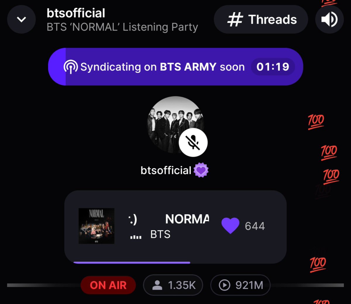 pjmIesviu's tweet photo. 🚨 DIFUNDAN ESTO! Empezó el listening party en Stationhead de Normal, UNANSE SUMEMOS EL STREAM GRUPAL 👇🔥

- DEJEN SUS CAPTURAS 👀

NORMAL LISTENING PARTY
KEEP STREAMING ARIRANG
#BTS_ARİRANG #BTS_NORMAL https://t.co/yOxGAuKoxD