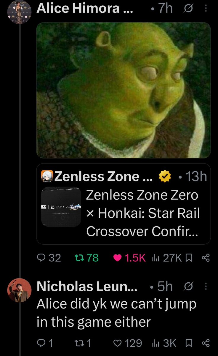 ehepocket's tweet photo. Dan heng's VA been going around asking other VA if they know we could not jump in ZZZ 😭 https://t.co/EY5eoQZSIy