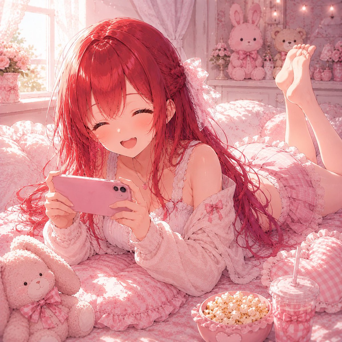 AliceTeaParty18's tweet photo. すーぱーごろごろたいむ🧸💛

お兄さん達におすすめしてもらった動画観てるよー🤭

今日は🆓15:00〜21:00 お部屋にいるよ🌷
見当たらなかったら お呼び出し💌してね🫶🏻

#ありすの花結び #バーチャルライブチャット #VLC #FANZA https://t.co/IgAmvfWuxZ