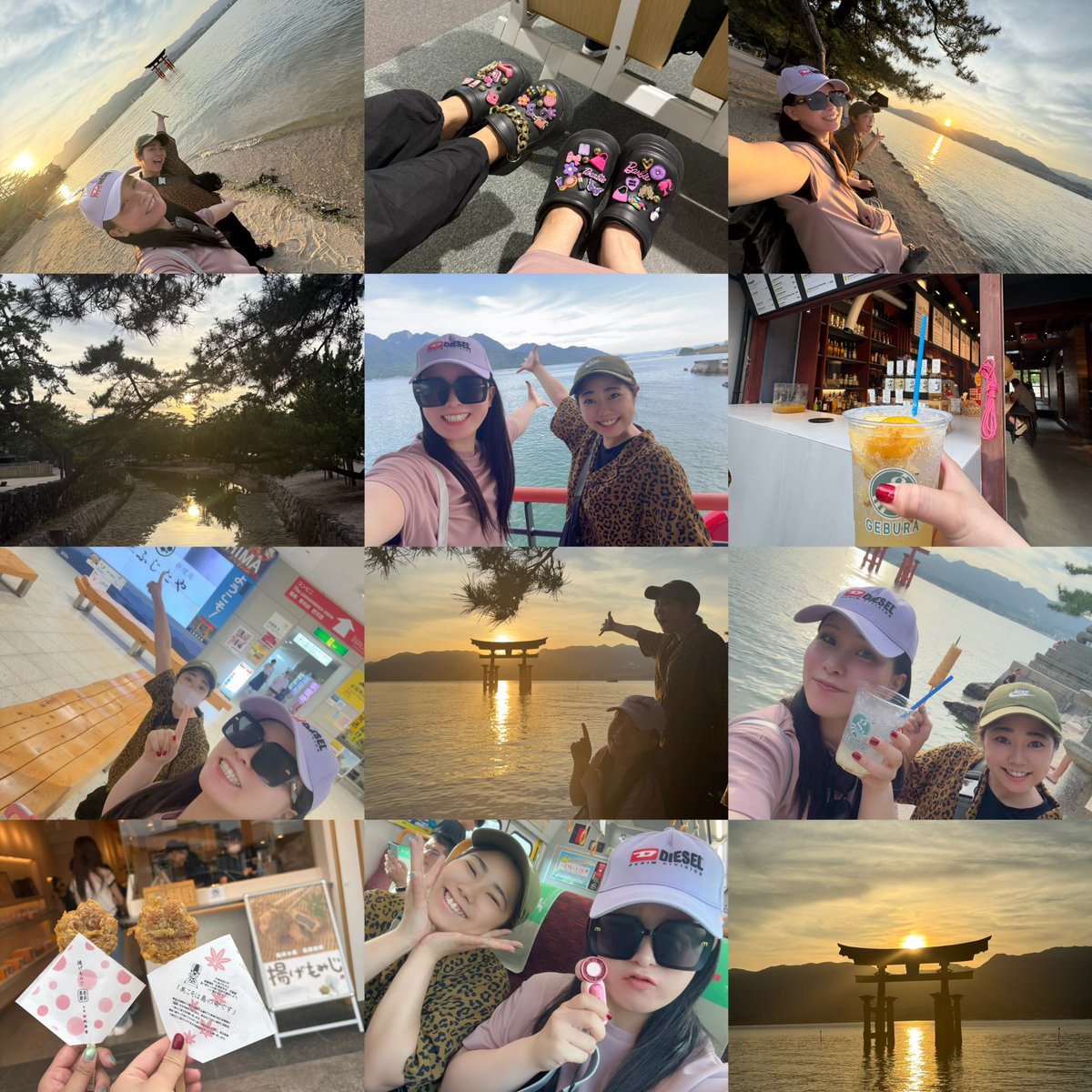 Kotose0903's tweet photo. AKG広島出張✈️
今回の相方はおかれな✌️
前乗り日に夕方の宮島に行けて
景色がとっても綺麗でした⛩️
広島名物色々食べたけど
和牛コウネ刺しの美味しさに驚いた🫨
勿論��子飯も広島焼きも牡蠣も汁なし担々麺ももみじ饅頭もレモンスカッシュもぜーんぶ美味しかった😋
広島の皆さんこれからもご安全に👆 https://t.co/wWvfogyrPJ