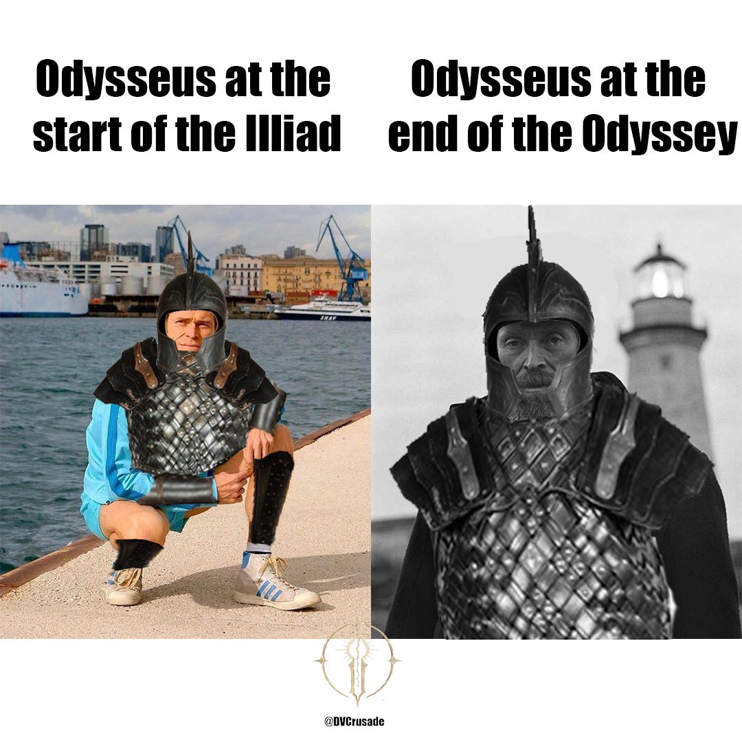 DVCrusade's tweet photo. It was a rough 20 years for our boy #History #odyssey #film #premire #wojak https://t.co/XBomaiBkjF