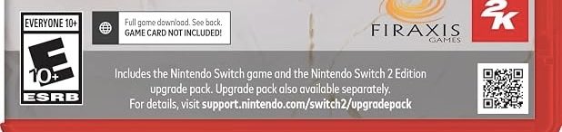 WaddleXYZ_'s tweet photo. @BatchEsquire @chrpn_439 @LikeASherwin just look at civ 7 for proof the disclaimer doesn’t directly mean that. a switch 2 edition IS the switch game + an upgrade pack. that could be a switch cart w/ a download code, a digital code for the switch 2 edition, a switch 2 exclusive cart, etc. https://t.co/1CMt1dsTYx