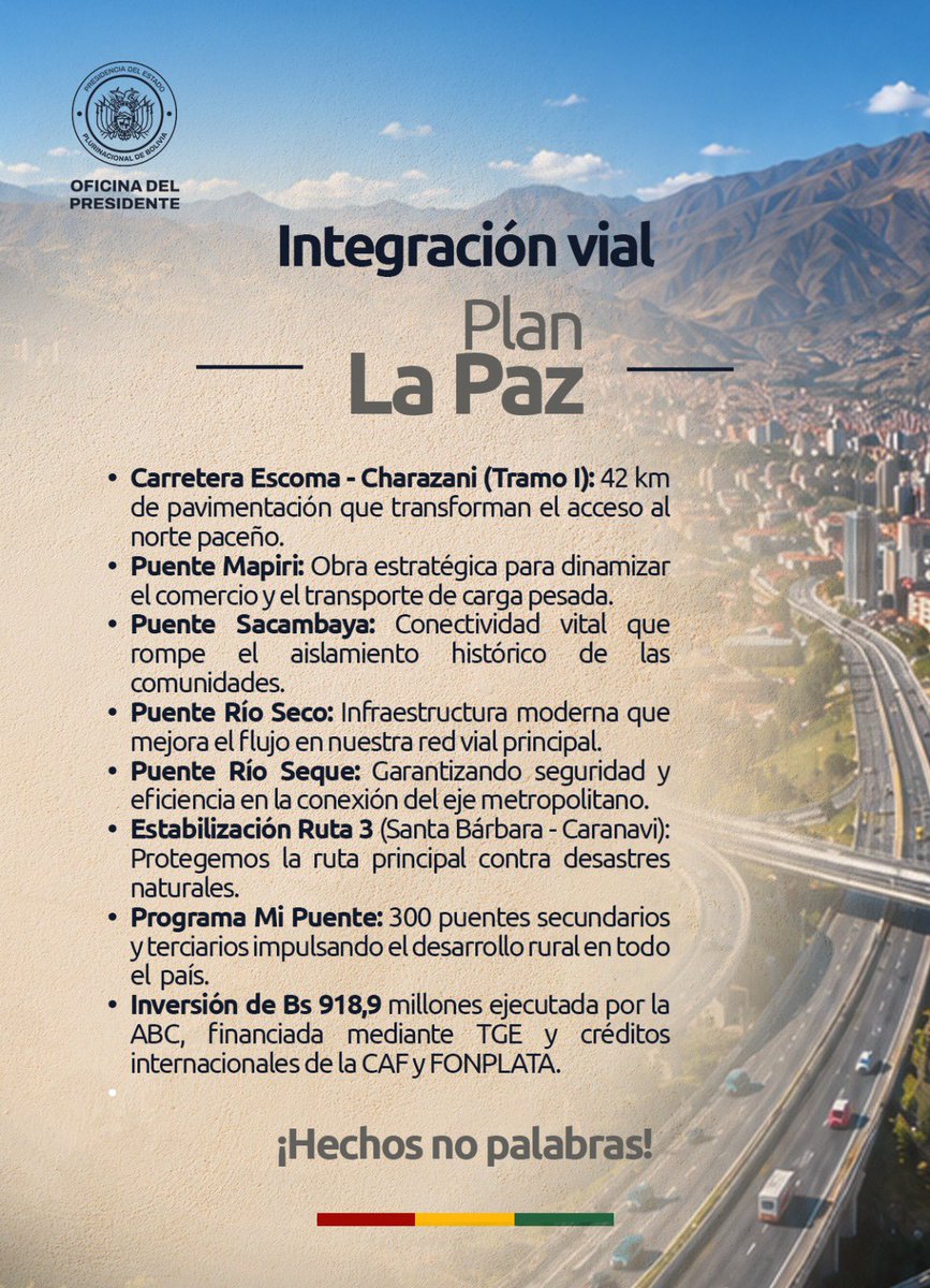 Rodrigo_PazP's tweet photo. Primera parte de la integración vial que tenemos para La Paz! https://t.co/mFPNG5Vrqs