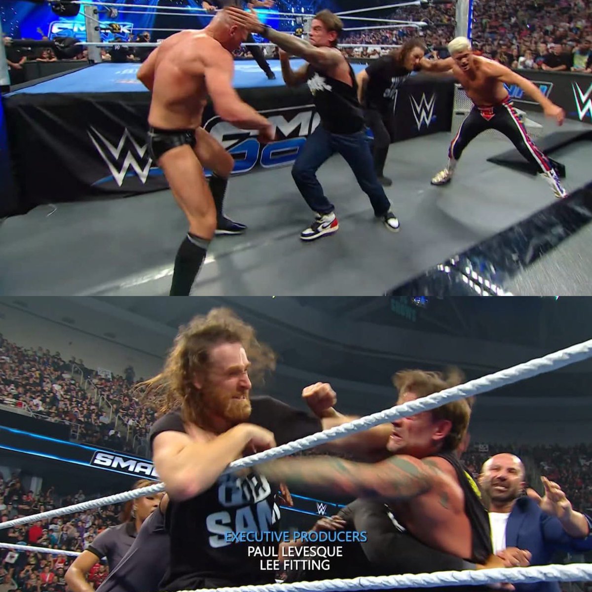 jules_mf99's tweet photo. @MrSantiZap Do I wish we could have a fatal four way at SS?yeah I think if nothing else Sami deserves it. What are we actually gonna get? Cody vs punk as planned and a random Sami and Gunther match no one cares about. https://t.co/X0LGsi0PNG