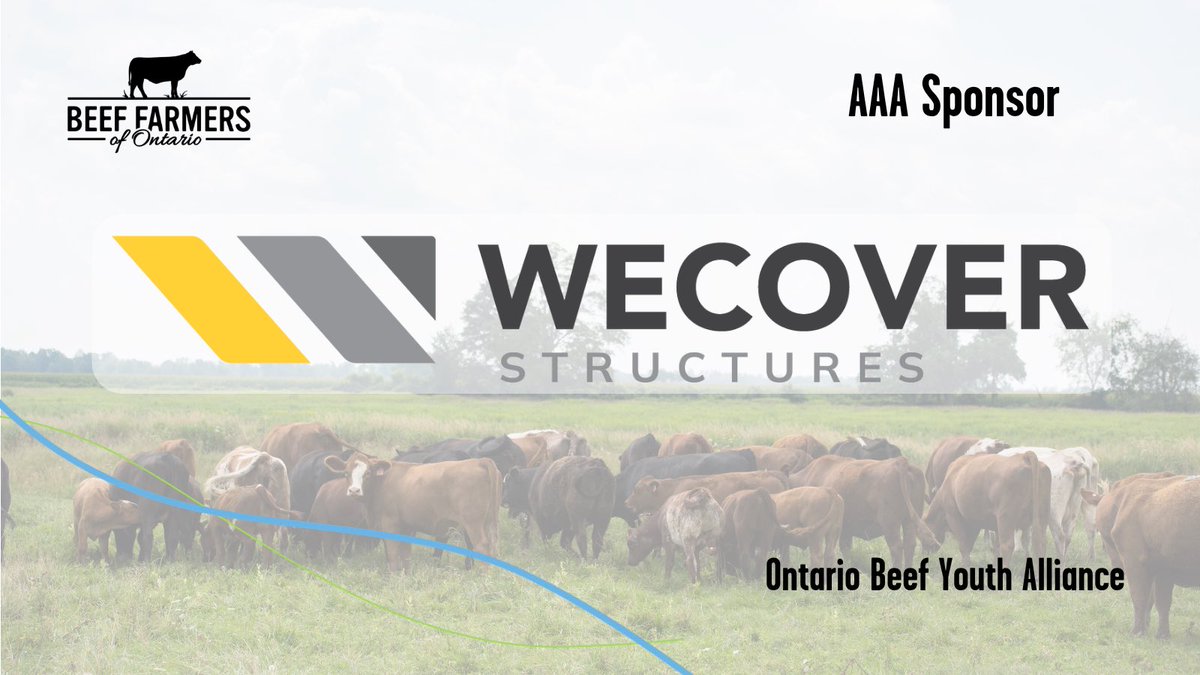 BeefFarmersON's tweet photo. A big thank you to @WeCover_Steel for sponsoring the 2026 Ontario Beef Youth Alliance Summer Tour! This year, participants had the opportunity to see the versatility of WeCover barns at three tour stops, where they were used for cow-calf pairs, backgrounding, and finishing cattle https://t.co/WElznraqg6