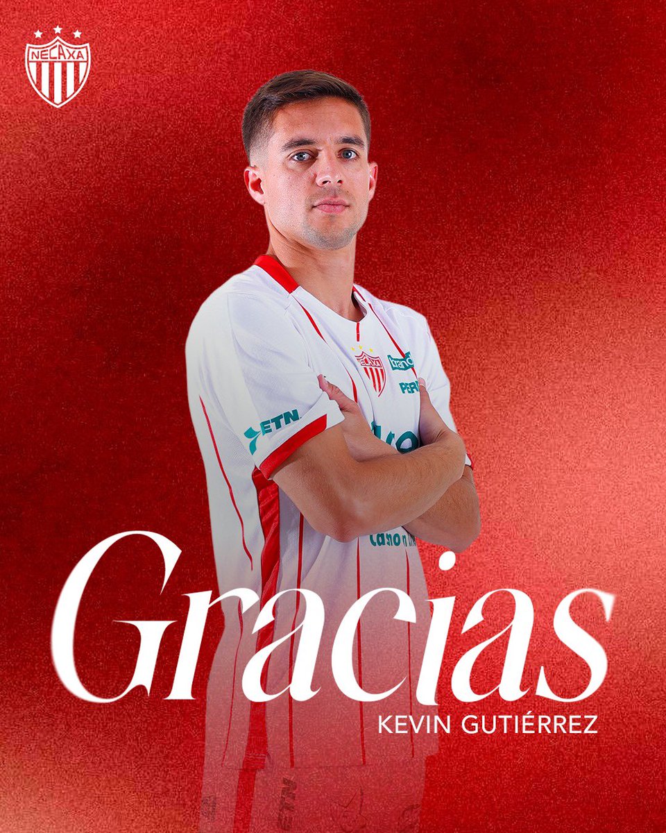 ClubNecaxa's tweet photo. Deseándole mucho éxito a Kevin Gutiérrez en esta nueva etapa con @AAAJoficial. 

#FuerzaRayos ⚡️ https://t.co/fB5IvOB2UR