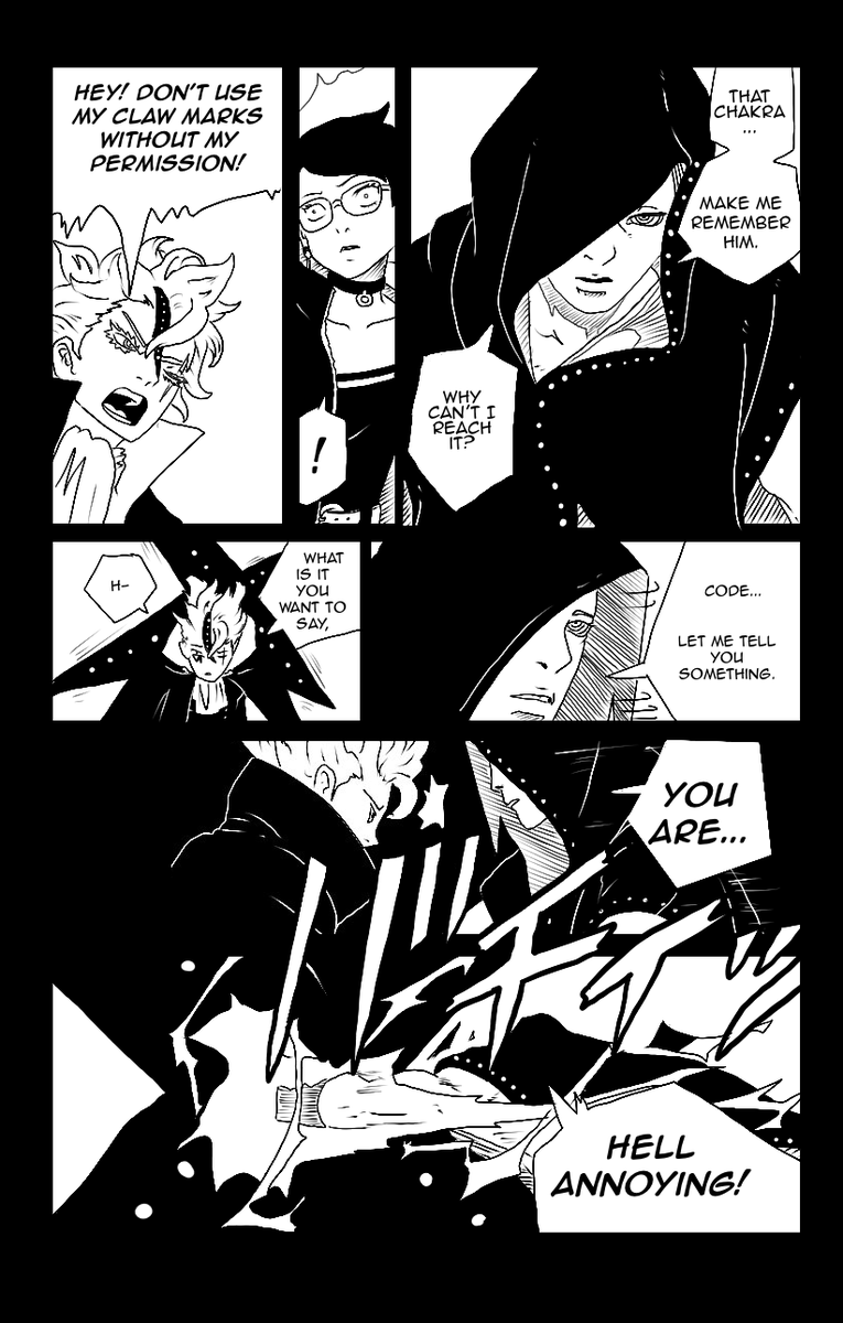 antonio07341176's tweet photo. What if Hidari’s conversation with Sarada was cut short… because Code interrupted at the worst possible moment?
What If After Boruto Chapter 36 – Part 4
Part 5 is coming soon!
#Boruto #Uchiha #Sarada #Hidari #BorutoTwoBlueVortexCh36 https://t.co/vKRsBRZO86