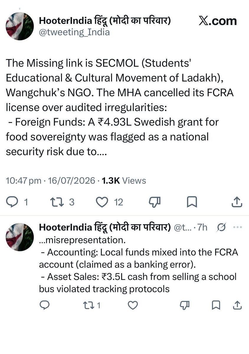 Sagar4BJP's tweet photo. Why Sonam Wangchuck went on Fast?? 

Here is the reality of CJP protest. https://t.co/z2z2qHcbop