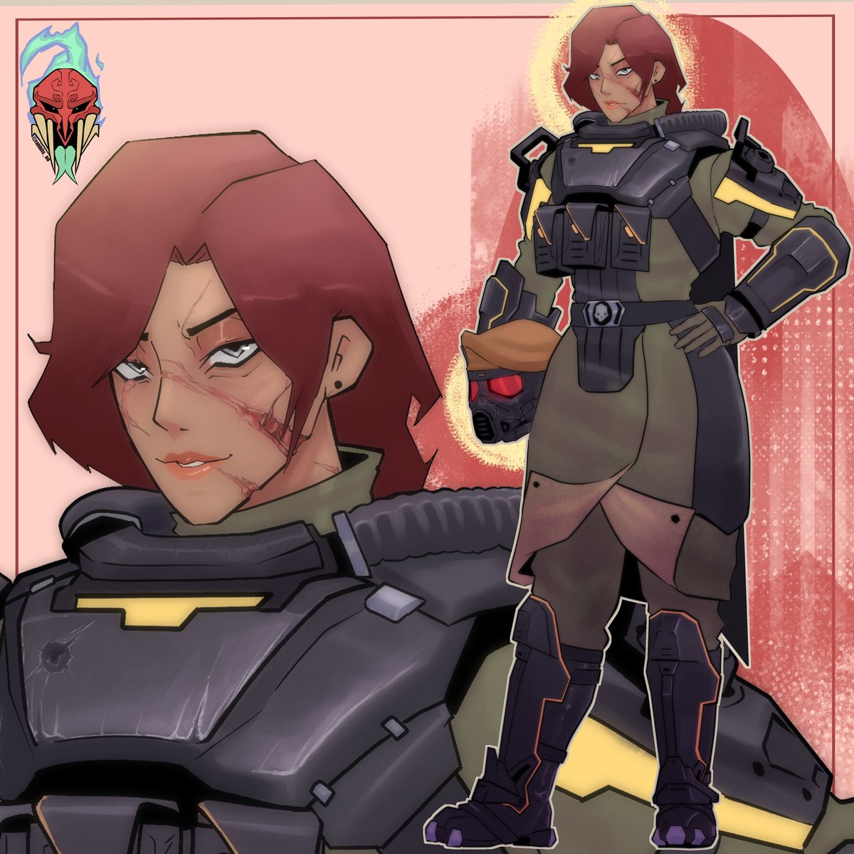rabbits_no's tweet photo. HD2 JAGUAR DIVER 💥💥 - Pretty ladies deserve to smile too, commission work done 

#Helldivers2 #Helldivers2art https://t.co/gQ1cVQ6FYf