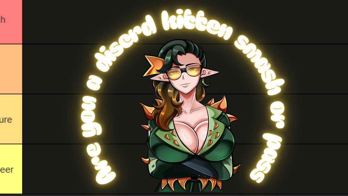 momo_toirneach's tweet photo. Well lets see if I judge you as a discord kitten or a smash or pass.  Post your png and make sure its TOS! https://t.co/KGLliU2iee