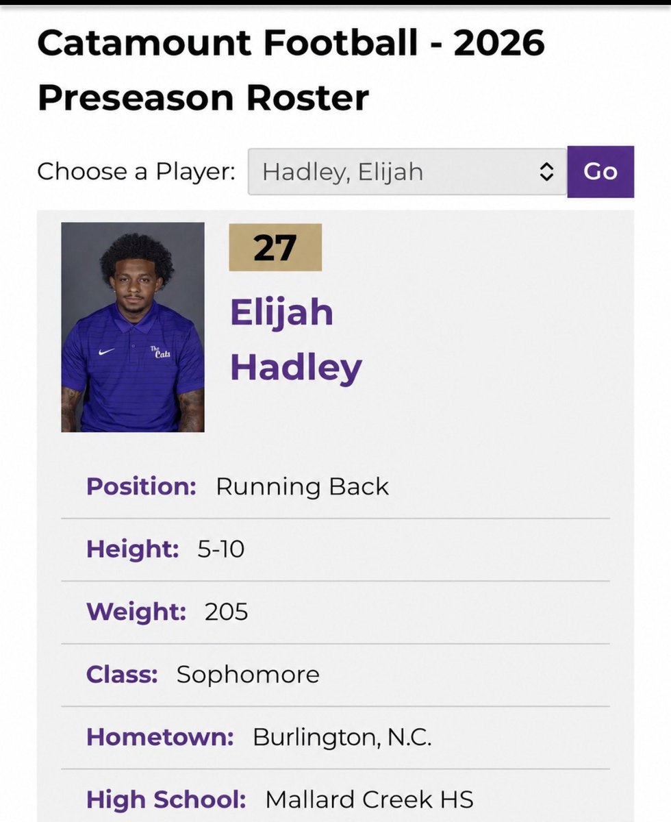 ElijahHadley6's tweet photo. Blessed ✝️ @CatamountsFB https://t.co/rKU84SbLD6
