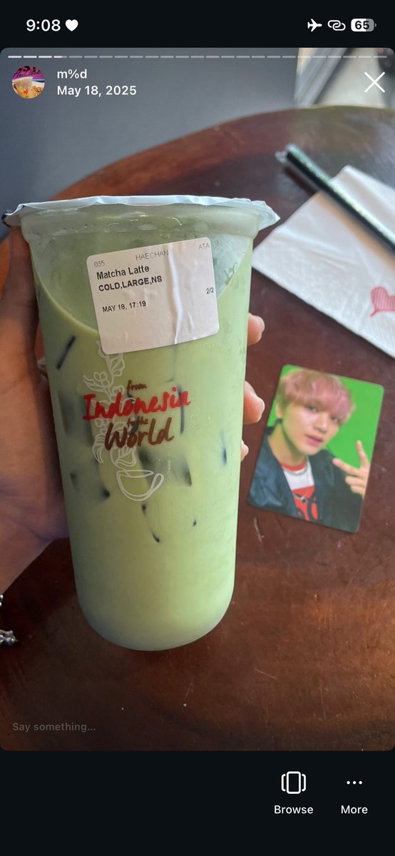 haejjechan's tweet photo. @Kopikenangan_ID KOPKEN MATCHAECHAN HOLIC!🌱💚 https://t.co/rt1Ni8aXsK