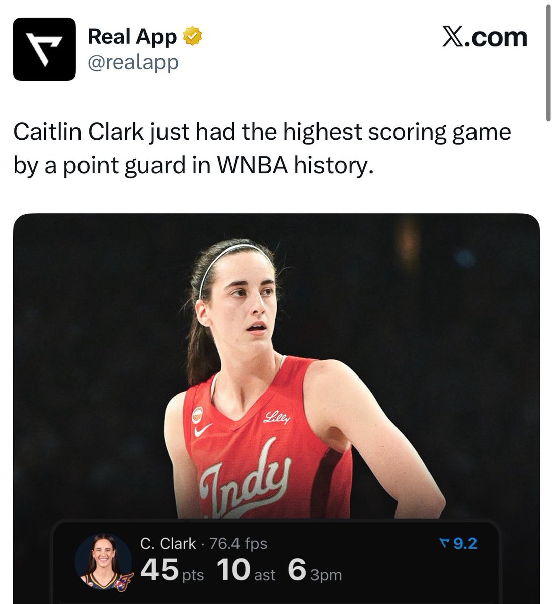 leighlew3's tweet photo. choke on it 😏 #caitlinclark https://t.co/MFs3fCDdvi