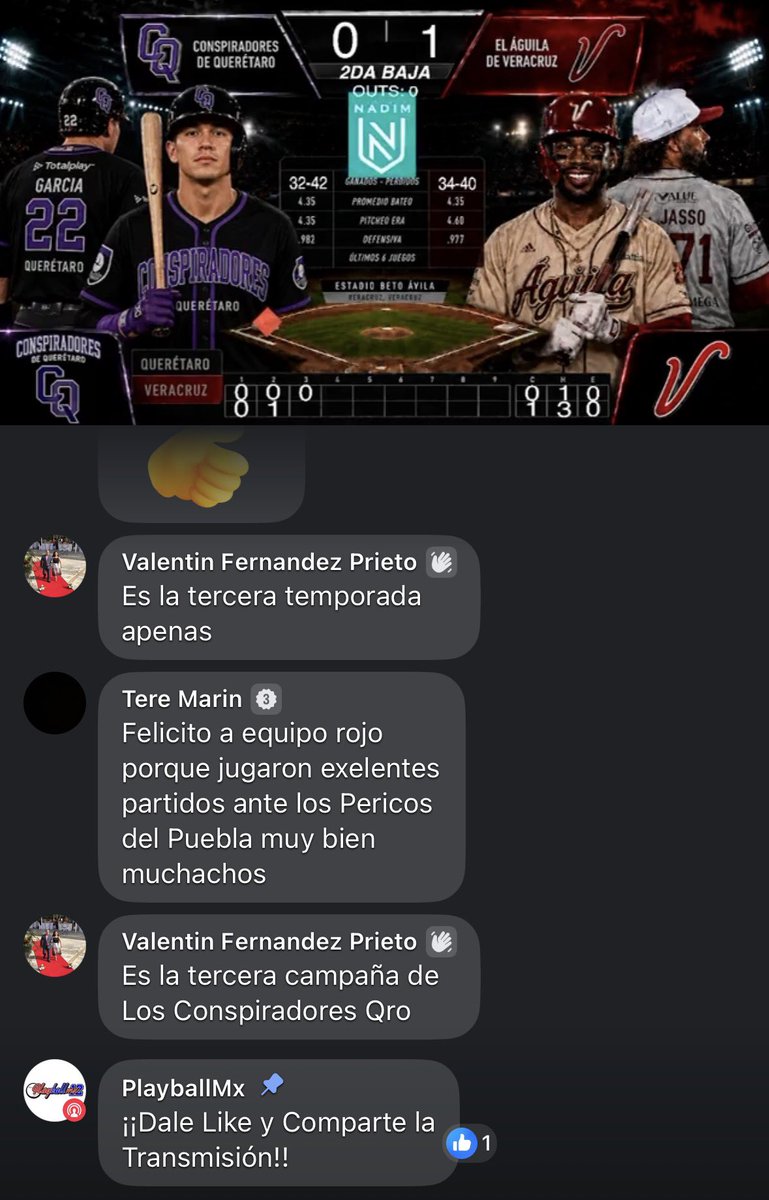 Edgar_8am's tweet photo. AL AIRE EL JUEGO 1 ENTRE EL AGUILA DE VERACRUZ VS CONSPIRADORES DE QUERETARO DESDE EL ESTADIO BETO AVILA DE BOCA DEL RIO #VERACRUZ #BEISBOL #ELAGUILA #CONSPIS #LIKE #COMPARTE https://t.co/oWt0a9IqNO? @playballmx_tv https://t.co/wDoNmHH1WA