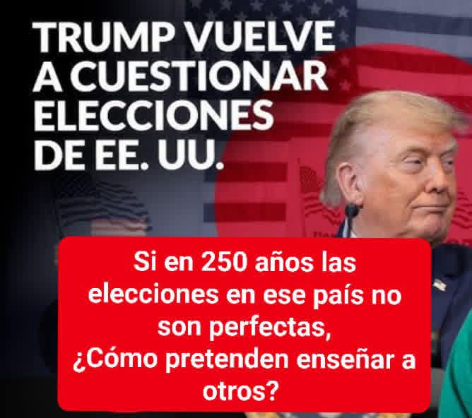 GHNordelo5's tweet photo. Buena pregunta.
(Aunque todo el mundo sabe cuál es el plan del "Emperador" cuando cuestiona las elecciones...)
#Cuba #CDRCuba #CubaNoSeRinde https://t.co/WI6hscEOIu