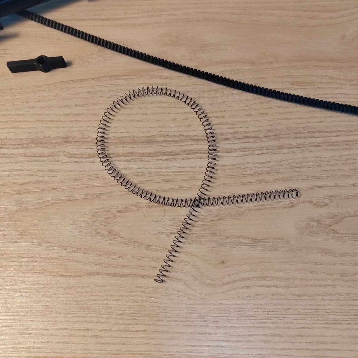 dreyse1841's tweet photo. The tool for the main spring. It worked better than I expected, but I’m concerned that this one is pretty close to the minimum diameter this kind of design can handle. That could become a problem for models that require even thinner springs. I’m looking at you, M1 Carbine 🫵 https://t.co/GiFUSMb9uY