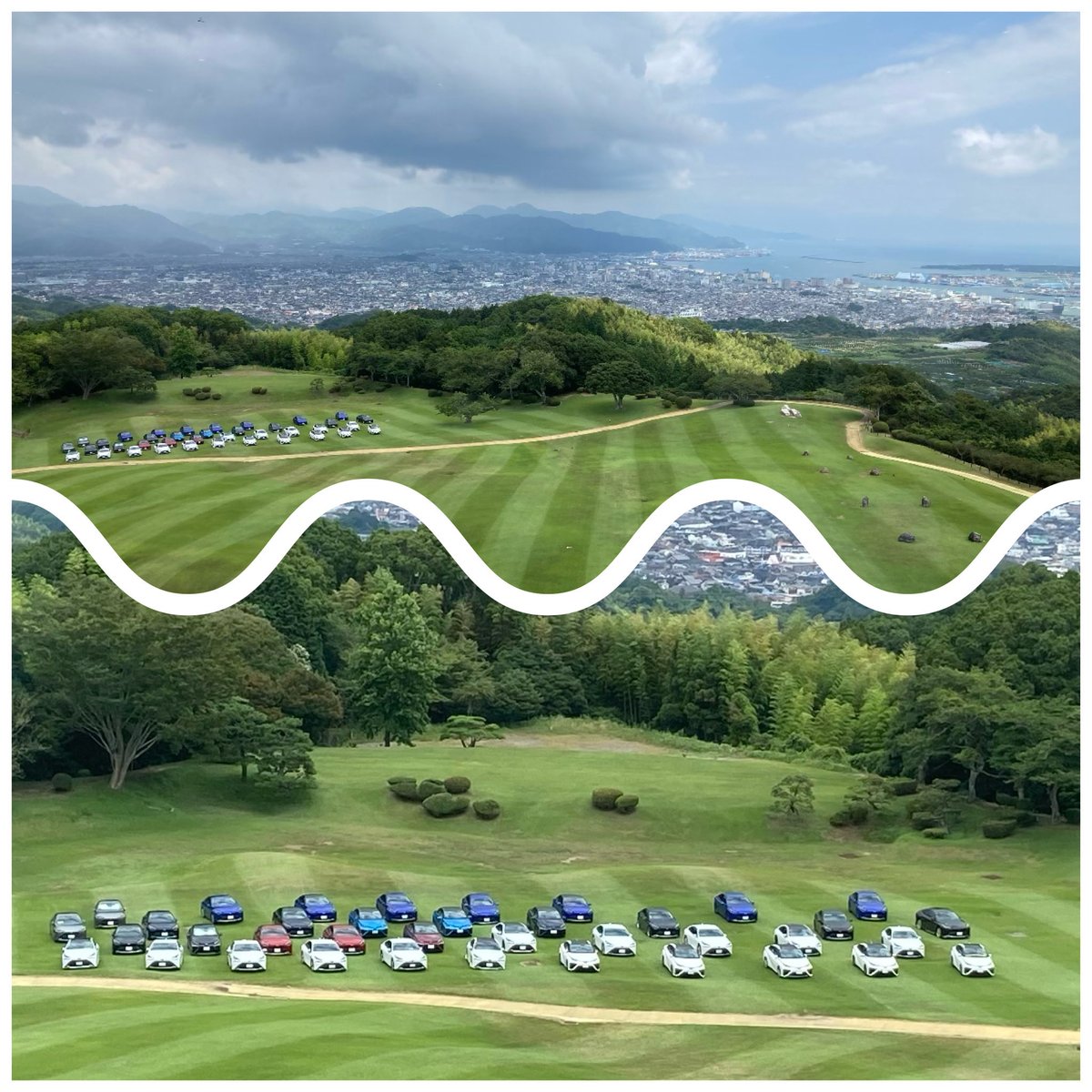 0_Go's tweet photo. ホテル6Fのラウンジにて！晴れていれば中央に富士山が見えていたハズ。ちょっと残念w。 https://t.co/PfOLmWuR3u