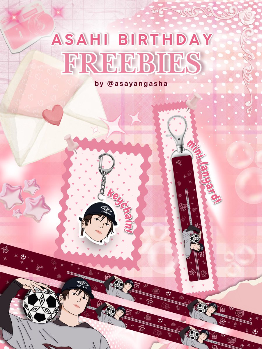asayangasha's tweet photo. Interest Check!💌

— Asahi birthday freebies by @asayangasha

Likes &amp; RTs are appreciated 🥺🫶🏻

Halo semuanya! Aku mau bagi-bagi freebies untuk bday Asahi, ada yang minat?🫣

Per orang pilih 1 yaa antara face keychain atau mini lanyard.

kindly drop ur @ if u are interested💝 https://t.co/2rDsorMKVc