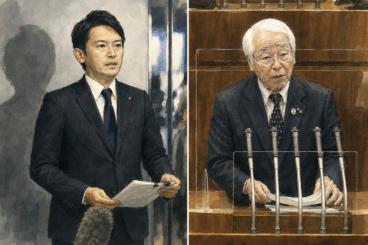 investigator204's tweet photo. 斎藤知事が、前の県政による338億円の「違法処理」を公表した。

土地を売って得た338億円を借金の返済に使わず、全額借り換え。浮いた金を貯金に見せかけ、財政を健康に見せていた。

会社なら粉飾決算と呼ばれる発想だ。

指示したのは井戸前知事だったとされる。だが地方財政法に罰則はなく、誰も逮捕されない。ツケだけが残った。

兵庫県は8月、14年ぶりに借金に国の許可がいる「起債許可団体」へ。2030年度には都道府県初の「早期健全化団体」転落の恐れもある。夕張市の一歩手前で、公共投資25%削減案まで出ている。

注目は斎藤知事の経歴だ。東大から総務省に進み、2018年からは大阪府の財政課長。あの大阪の財政再建を、数字を扱う立場で内側から支えた実務家だ。

危機を公表し、前県政のツケと明示し、身を切る改革へ。大阪モデルの再現が、兵庫で始まるのかもしれない。