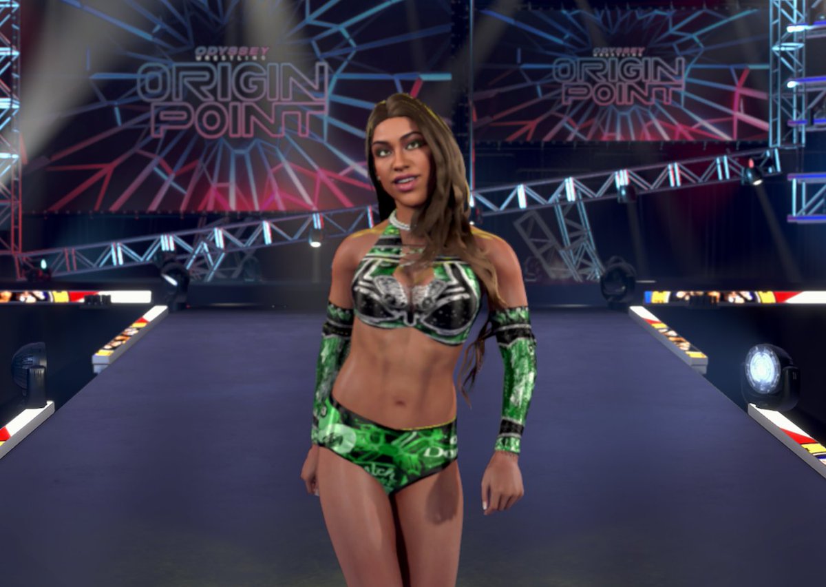 MoKeS_13's tweet photo. Universe Character #3: 
Crystal McKinnon

Full comm (base &amp; attire) by @freespacesandie 
Go shop with the man!

Current gen CC, tag #MKS13

#WWE2K26 https://t.co/5V1LEeVNEs