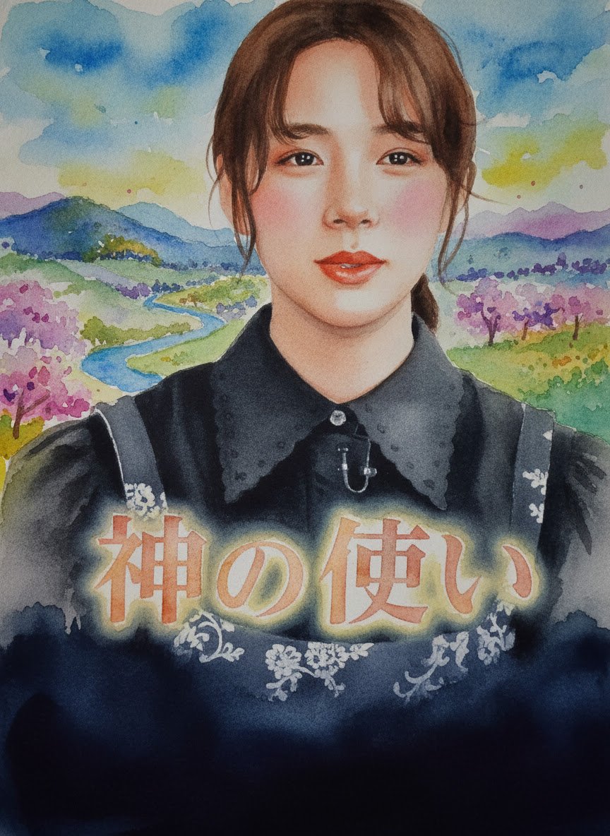 のん #能年玲奈 神の使い(水彩画風) のんちゃんを 御人形さんにしてみた😸