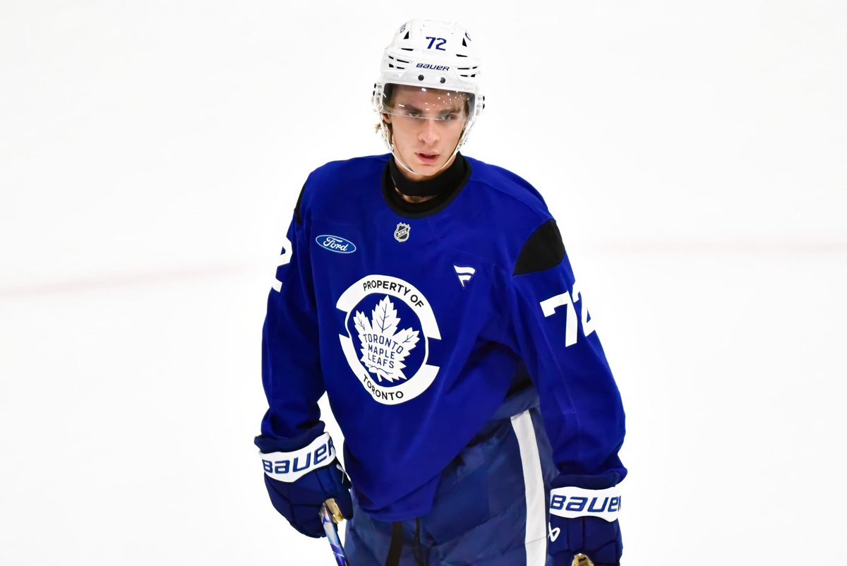 IceMetrix's tweet photo. Top 5 U23 Players on every team  
(Career Projections) 

- Toronto Maple Leafs 

1 - Gavin McKenna 
2 - Easton Cowan 
3 - Tinus Luc Koblar 
4 - Ben Danford 
5 - Alexander Bilecki  

#NHL #NHLDraft #LeafsForever https://t.co/zC2RBUljDe