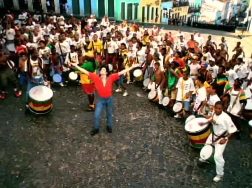 MoonSarito's tweet photo. @asjacksonmj I was in Pelourinho, here in Bahia, last year, if you visit the place, you’ll still see a poster of him exactly where he stood during the clip, and his songs play at the house there all day long.

The poster is a bit worn from time, but it was really cool to visit that place. https://t.co/K831fi0M0I