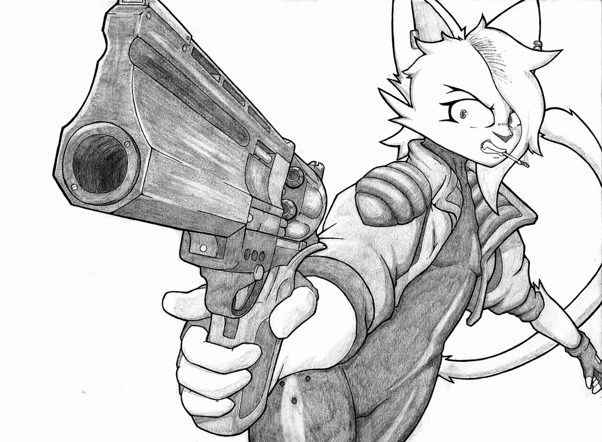 quote0951's tweet photo. This week's Firearm Friday, featuring the Mateba 6 Unica. #furry #Mateba #furryart https://t.co/d3g2LzOXyS